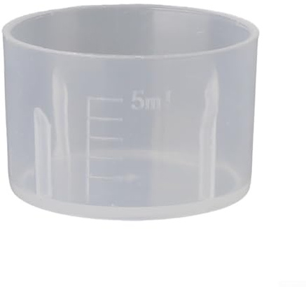 Tazas medidoras de plástico graduadas, 100 unidades de 5 ml transparente de plástico transparente para medicina, para herramienta de medición de cocina