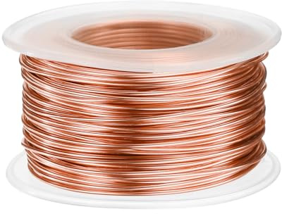 QUARKZMAN 18 Gauge pysseltråd aluminiumtråd 1,0 mm 30 meter flexibel böjbar aluminiumtråd metall smyckestråd blomtråd för smyckestillverkning modellering hantverk gör-det-själv, roséguld