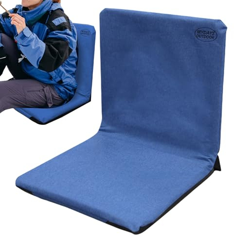 Camping -Liegestuhl - Klapperplatzstadionsitz, Tragbare Bodenliege | Ergonomic Back Support Sitzkissen Mit Faltbarer Gepolsterter Basis, Reisekissenstuhl Für Sportkonzertabenteuer Camping -Liegestuhl