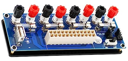 ATX Stromausgangsanschluss für Desktop PC Gehäuse, 20-pin Anschluss, PCB | Netzteilplatine, Blaue Ausführung, LED Anzeige, Kurzschlussschutz, Stabile Eigenschaften, Hohe Leistung