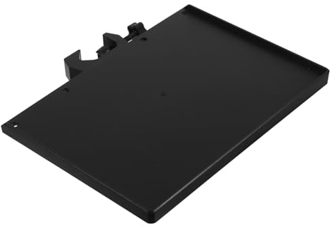 Microphone Sound Card Tray Clip-on Shelf for Live Stand Black | Abs and Metal Build, Smooth Surface with Raised Edges, Multifunctional Design for Broadcast Setup