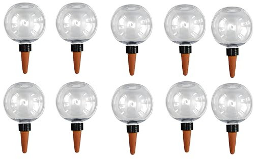 17 oz Plant Self Watering Globes, Plastic Water Bulbs, Slow Release Terracotta Self Watering Planter Insert Indoor/Outdoor,Watering Plants While on Vacation (4, White)