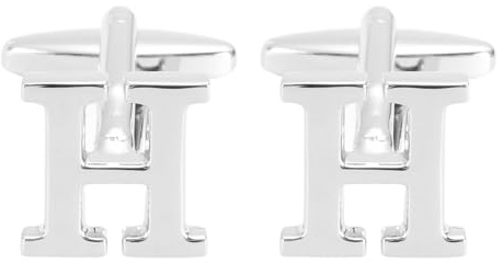 PATIKIL Manschettenknöpfe mit Initiale, klassisches Alphabet, Kupfer, Herren-Manschettenknöpfe mit Box für Männer, Vater, Ehemann, Hochzeit, Geschenk, Business, Geburtstagsfeier, 1.5x1.4cm, Kupfer