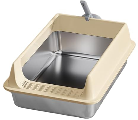 Bac À Litière Grand Plateau Toilette Bords Hauts Anti-Odeurs