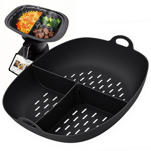SelfTek Lámina permanente para Thermomix TM7 – Papel de silicona reutilizable de alta calidad, resistente al calor y antiadherente, 4,5 L, gran capacidad, color negro