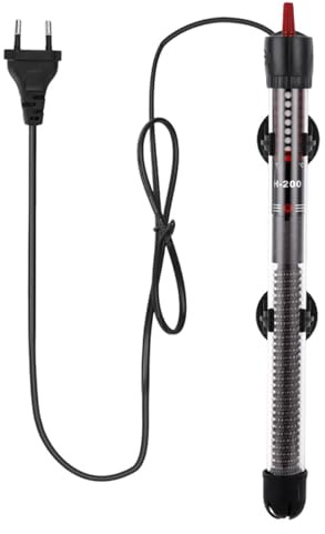CasaNexa Chauffage d'aquarium 300W pour Réservoir jusqu'à 375L - Compact avec Thermostat Automatique, 2 Ventouses