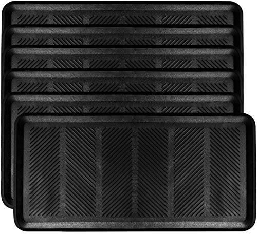 SafetyCare Rubber Shoe & Boot Tray - Multi-Purpose - 32 x 16 Inches - 6 Mats