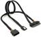 POPPSTAR 50cm Dualkabel - Sata 3 Datenkabel und Stromkabel (Sata 3 Kabel für Daten und Molex zu S-ATA Stromadapter (4-Pin auf 15-Pin Sata) in einem), gesleevt, schwarz