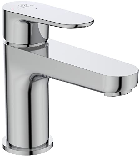Ideal Standard BC697AA Cerafine O Waschtischarmatur mit Zugknopf-Ablaufgarnitur