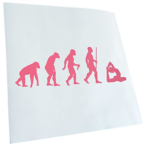 Kiwistar - Autocollant - pour yoga et gymnastique - rose clair - G30 - Pour voitures, vélos, véhicules, motos, cyclomoteurs, tuning, vitres arrière