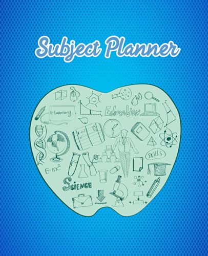 Subject Planner: Organize Your Homework Academic Planner Elementary/Preschool/High School Students Daily School Assignment With Subject Trackers Notebook