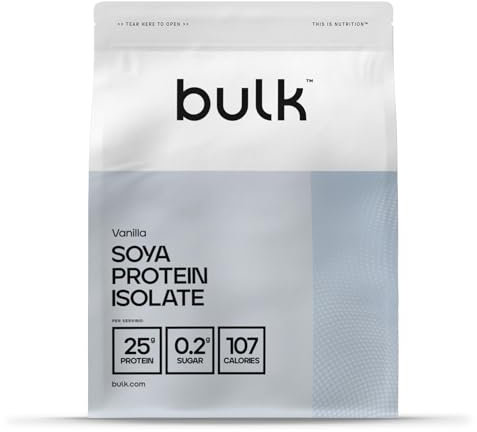 Bulk Soya Protein Isolate Powder, Vegan Protein Shake, Vanilla, 2.5 kg