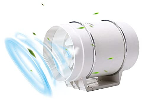 JIONET Inline Duct Fan Super Quiet 6/8 Inch Powerful with 2-Speed Inline Extractor Blower Bathroom Ventilation for Heating/cooling Grow Tents (Color : 6 Inch, Size : High low gear)