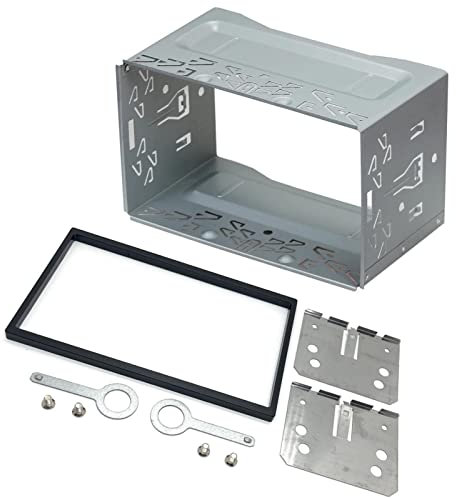 Ljud-way bilstereo dubbel DIN universalbur med ram, installation instrumentbräda kit montering metallmontering bur