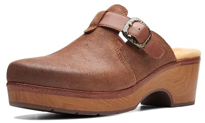 Clarks kvinnors Paizlee Nora Clog, Garvad mocka, 10 Wide