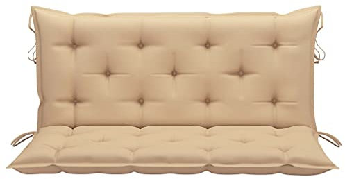 WIFESE Cojín para columpio de Hollywood, 120 x 50 x 7 cm, cojín para banco, cojín para banco, cojín de asiento para banco, cojín para banco, cojín de banco, cojín para banco, color beige