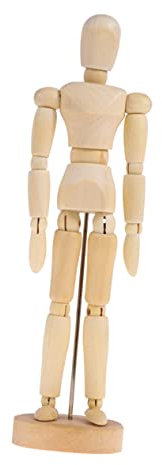 Garneck Holzpuppen-Ornament Bewegliches Gelenkpuppenmodell Holz Skizzenmodell Zarte Puppe Zum Zeichnen Holzhandwerksdekoration Schmuck Für Künstler Und Heimdekoration