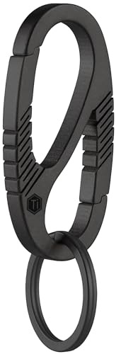 KeyUnity Titan Karabiner Schlüsselanhänger Clip, Dual-Gate Schnellverschluss EDC Schlüsselanhänger Organizer für Männer und Frauen
