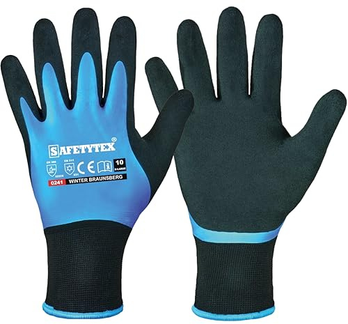 Safetytex Winter Arbeitshandschuhe wasserdicht Thermo Latex (Gr.12, 1 Paar)
