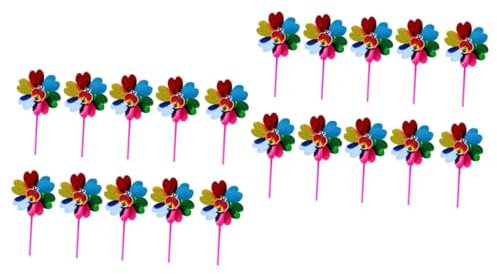BESPORTBLE 20pièces Éoliennes Décoratives Colorées pour Jardin à Vent pour Décoration Extérieur Accessoires De Fête Et Mariage