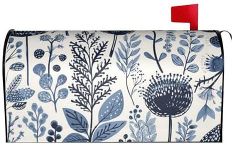 Housse magnétique de boîte aux lettres Welcome Spring de taille standard complexe à fleurs pour boîte aux lettres, décoration de boîte aux lettres pour extérieur, jardin, cour