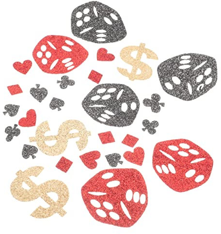 Cabilock 2taschen Beutel Glitzer Poker Würfel Dollarzeichen Konfetti Tisch Deko Streuer Für Party Mottoparty Junggesellenabschiede Geburtstagsfeiern