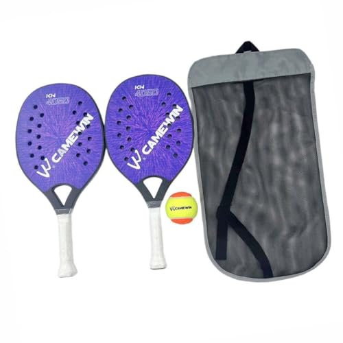 Baoblaze 2 uds Raquetas de Tenis de Playa, Raqueta de Tenis de Playa, paletas de Tenis de Playa Ligeras portátiles con Bolsa para Patio de Juegos, Azul
