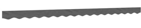 vidaXL Tissu de Remplacement de cantonnière d’auvent Rayure Anthracite, Dessus de Store de Remplacement, Parasol de Patio, auvent de Jardin