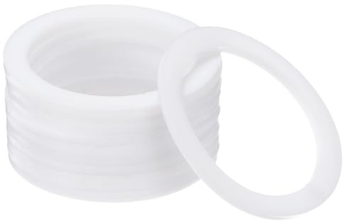 PATIKIL Flache Unterlegscheiben 100Stk 45mm AD 35mm ID 2mm Dicke PTFE Dichtungs Unterlegscheiben Flansch Dichtung Dichtung für Wasserhahn Rohr Wasser Schlauch