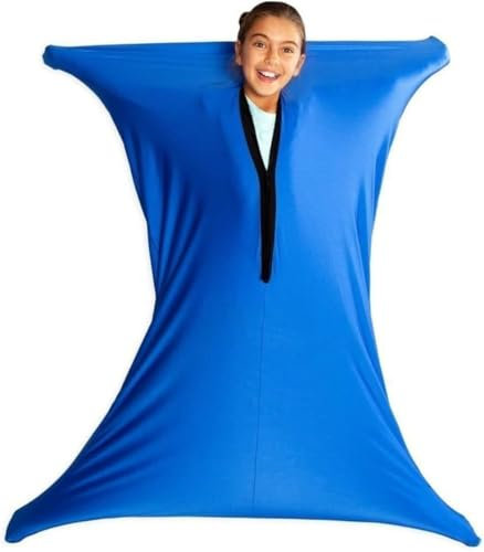 Sensory Body Sock Kids Ganzkörper-Sox-Wickel Zur Linderung Von Stress Und Hyposensibilität Bei Autismus-Angst-Body-Socks for Autistische Kinder, Spielzeug Mit Besonderen Bedürfnissen(Blue2,M)