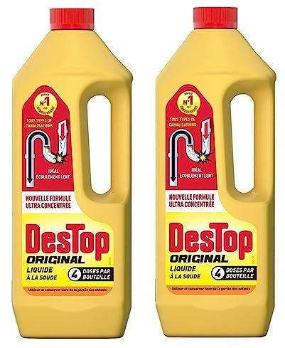 Destop Gel Déboucheur Liquide Original - Lot de 2 x 950ml
