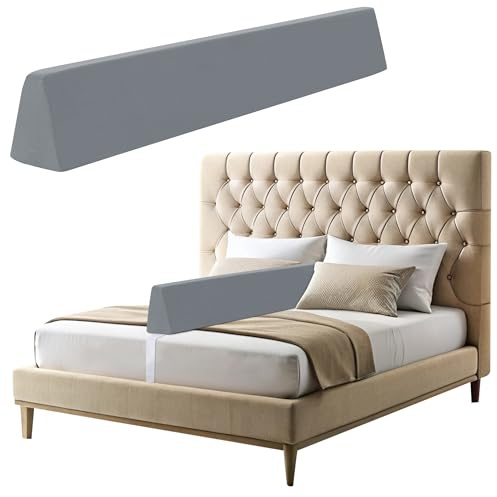 ROYALAY Bettteiler für Erwachsene, Bettumrandung mit verstellbarem Gurt, Schienenschutz mit waschbarem Bezug, passend für Doppelbett, Queen-Size-Bett, King-Size-Bett