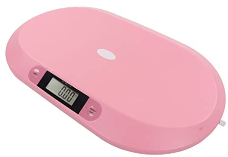 Digitale Babywaage, Hochpräzises Maßband, Stabile Plattform, Rosa, 20 Kg Kapazität, für Kleinkinder und Haustiere