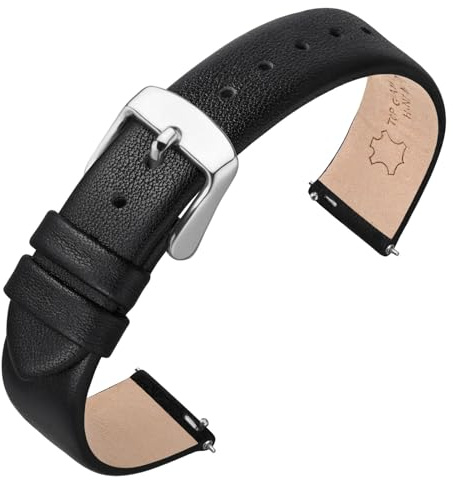 ANNEFIT Leder Uhrenarmbänder für Herren Damen, Schnellverschluss Ersatzarmband 12mm 13mm 14mm 16mm 18mm 20mm 22mm