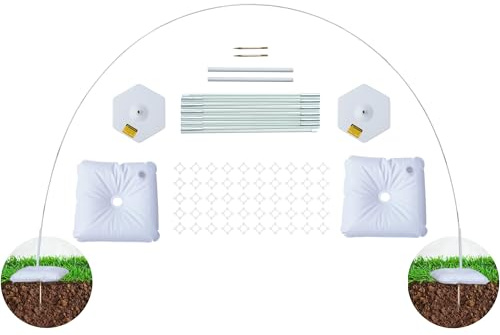 YALLOVE Reusable Balloon Arch Stand Kit, Adjustable Balloon Arch Frame, Backdrop Stand with Base, Water Bag, Balloon Clip for Birthday, Wedding, Baby Shower, Christmas, Party Decoration