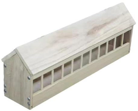 F Fityle Pigeon Feeder Wooden Chicken Feeder Poultry Feeding Multi Slot Container Convenient Wooden Food Dispenser Pigeon Supplies Poultry Trough Dish for Pigeons Chicken Poultry, 60cmx12.5cmx13.5cm