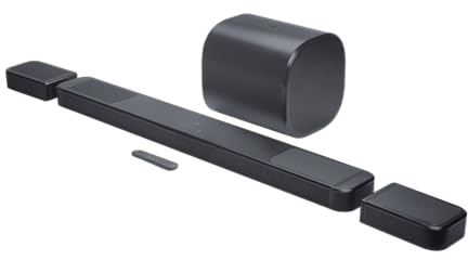 JBL Bar 1300 MK2, Soundbar Bluetooth 11.1.4 canali per TV con altoparlanti staccabili, subwoofer da 8, Dolby Atmos Surround Sound & DTS: X, HDMI eARC, Wi-Fi, PureVoice 2.0 e MultiBeam 3.0, nero