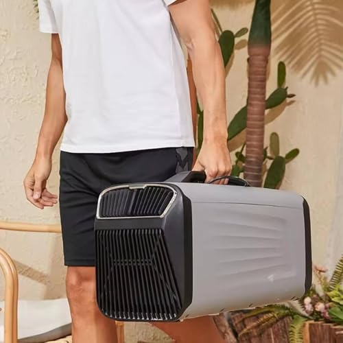 Condizionatore Portatile Raffreddamento E Riscaldamento 5400 Btu/5600 Btu,Con Telecomando,4 Modalità,Area Utilizzo 8-10m²,Per Campeggio,Interni Ed Esterni,Camper,Camion,Furgoni E Auto ,Green