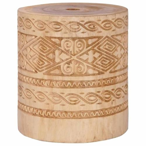 vidaXL Pied de Parasol Naturel Ø34 x 40 cm Bois Massif