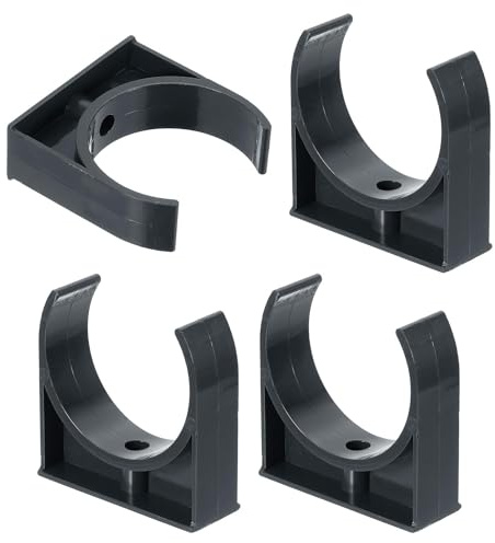 TA-VIGOR 75mm PVC Water Pipe Clamps Clips, 4pcs U-Shaped Tubing Hose Buckles for 75mm OD Tubing, TV Trays Hose Hanger Support Pex Tubing Hose Clamps Universal Single Pipe Clip