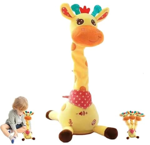 Giocattolo giraffa danzante, giocattolo interattivo per bambini con controllo del volume, danza, canto, conversazione, registrazione e ripetizione. Giocattoli educativi a forma di giraffa. (1pcs)