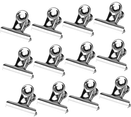 ABOOFAN 30 pièces Lot de Pinces Métalliques Argentées Clips de Fermeture Hermétiques pour Sachets Alimentaire Bureau et Maison Usage Quotidien