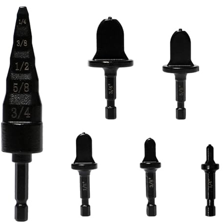 Sxutop 6 Piezas Expansor de Tubos Cobre Mango Hexagona Expansión de Tubería Expansor de Tubo de Cobre 5 en 1 Herramienta de Ensanchamiento de Aire Acondicionado Para Aire Acondicionado Tubería