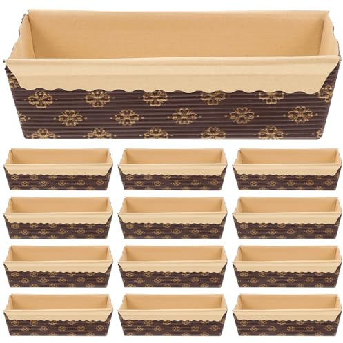 Moule à Cake Jetable 25 Pièces en Papier Marron, Résistant à Chaleur | Moules à Mini-pains, Moules en Papier Sulfurisé, pour Intérieur et Extérieur, Usage Unique