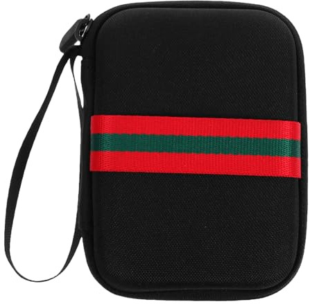 GARVALON Étui de Transport pour Test Glycémie Rangement Multifonctionnel en Eva Noir, Pochette à Fermeture Éclair pour Petits Appareils à Domicile Bureau