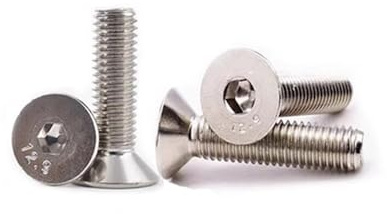 Hex Socket vis à tête fraisée, Boulons à six pans creux en acier nickelé M7-1.0, vis tête fraisée plate(M7 1.0 x 35mm)