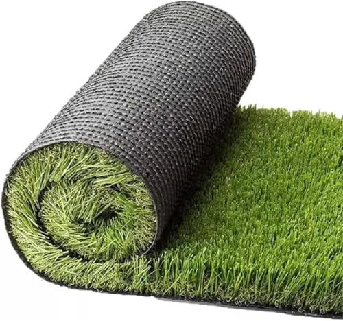Fiore Design Prato Sintetico Erba Finta da Esterno Giardino Realistica Tappeto Erboso 25 mm Anti UV Atossico Drenante Ideale per Piscina,Terrazzo,Aree Giochi (1x1mt)