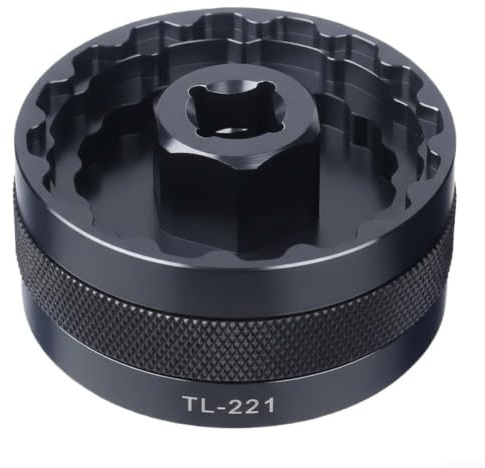 5-in-1 Bicycle Bottom Bracket Tool,for 44mm, BBR-60, FSA-386, DUB16T, BB-R9100, Precision Aluminum Alloy Socket,for Mountain,and Road Bike Maintenance(black)