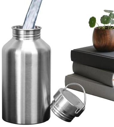 2L Stainless Steel Thermal-Mug, 22x12.5cm, Leakproof Stainless Steel Flask, Top Handle Water Bottles, For Boys Girls Men Women Beverage Fitness Outdoor Summer Fishing Sports Hiking Gym