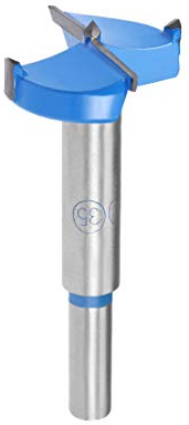 sourcing map Forstner Holzlochsäge Bohrteil 35mm Schneckenöffner Scharnierbohrung Holzbearbeitung Bohrenbohrer Teilschneider Grau Hartmetall Wolfram Blau